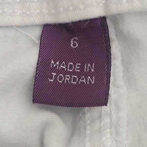 Gloria Vanderbilt White Jeans Size 6 All Around Slimming Effect 5 pocket Capri - Picture 4 of 11